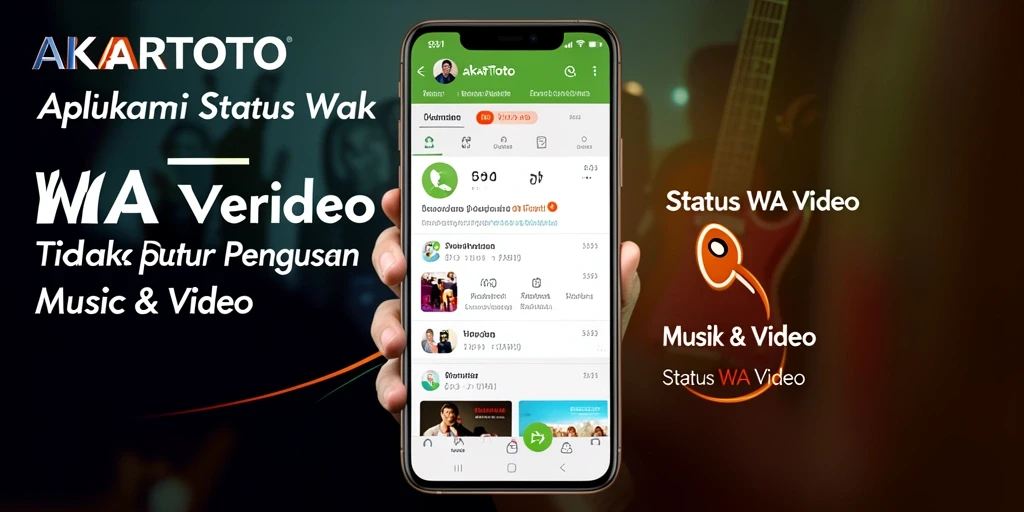 Tampilan utama AKARTOTO yang sederhana dan mudah digunakan untuk Status WA Video.