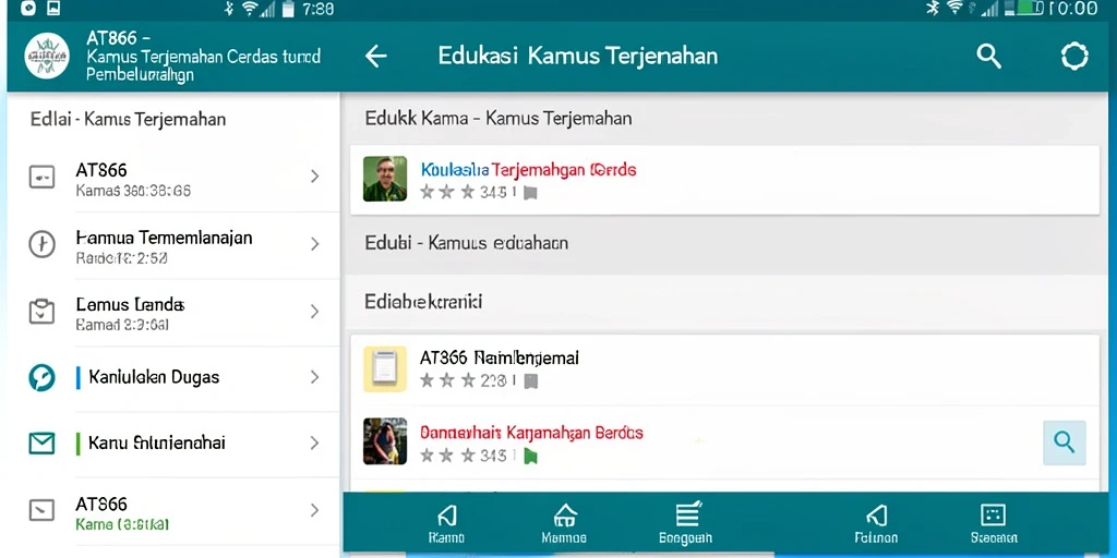 Antarmuka AT866 yang intuitif dan mudah digunakan untuk Kamus Terjemahan.