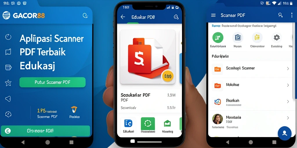 Screenshot GACOR88 menampilkan antarmuka aplikasi Scanner PDF yang sederhana dan fungsional.