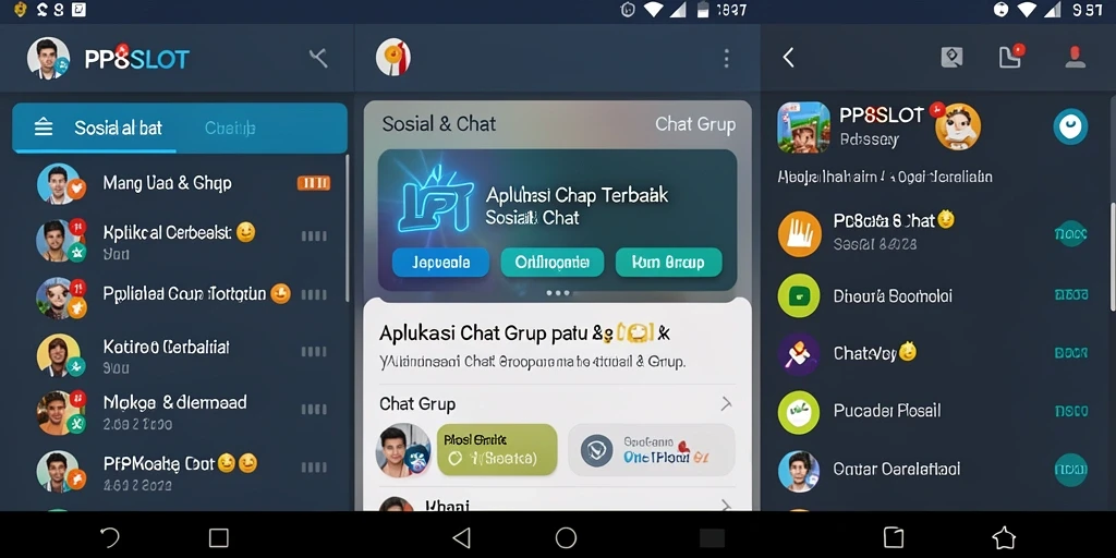 Tampilan antarmuka utama aplikasi PP8SLOT yang menarik dan fungsional.
