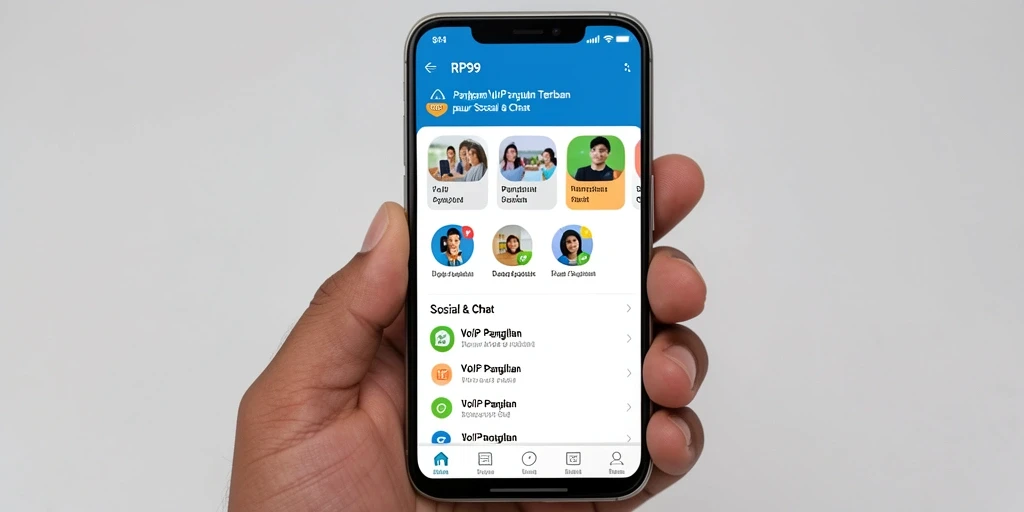 Antarmuka RP99 yang intuitif untuk panggilan VoIP.