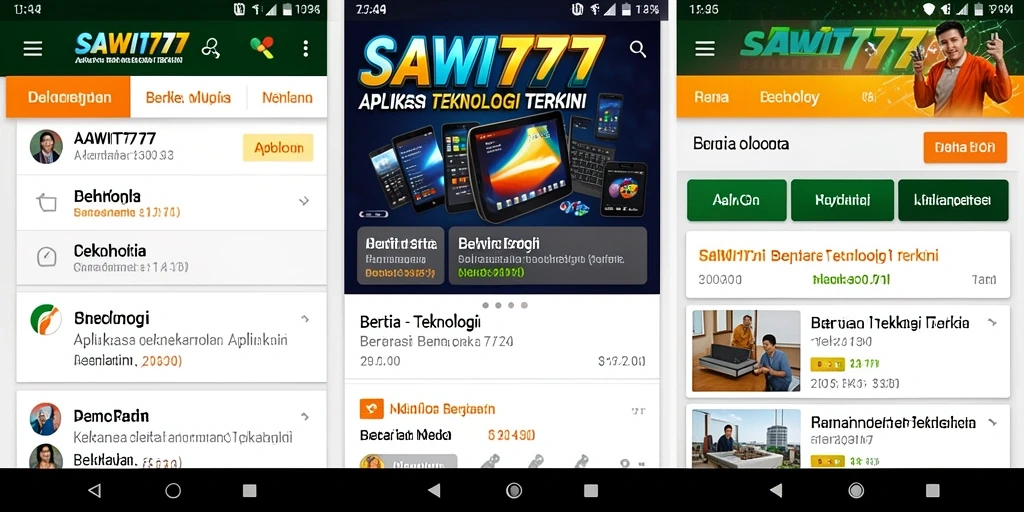 Antarmuka modern dan informatif dari SAWIT777.