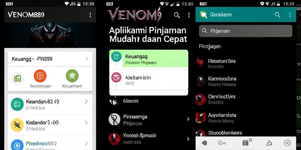 Tampilan antarmuka VENOM889 yang modern dan intuitif.