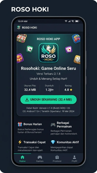 Tampilan halaman APK rosohoki
